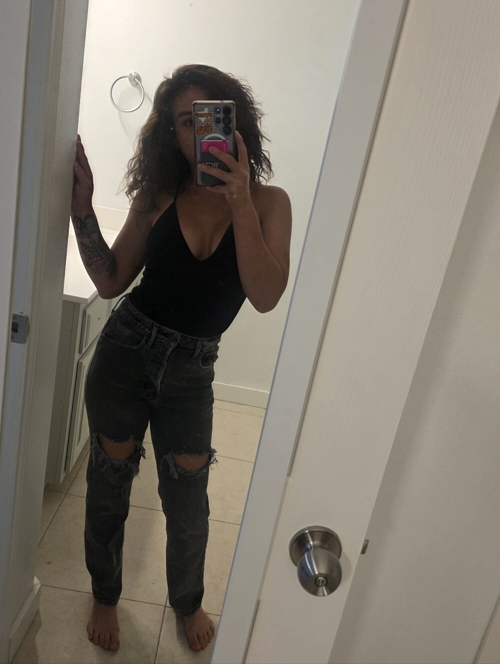 Hollister Distressed Gray Jeans